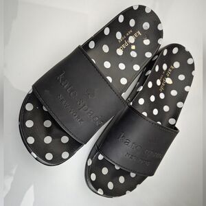 Kate Spade Black and White Polka Dot Sandals